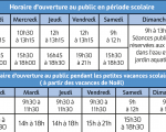 Nouveaux créneaux à partir du 4 novembre